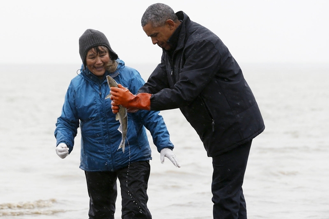 JAV pralaimint Rusijai kovą dėl Arkties, B. Obama apsilankė Aliaskoje