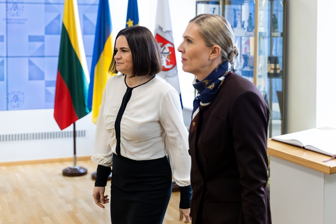 A. Bilotaitė ir S. Cichanouskaja aptarė sankcijas, bus grupė baltarusių klausimams spręsti