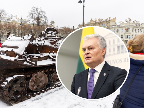 G. Nausėda apie provokacijas prie rusų tanko: jo reikėjo, kad pamatytume „vatinukus“