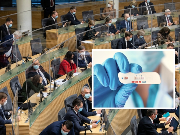 Seime – pataisos, kad nesiskiepiję darbuotojai už testus susimokėtų patys