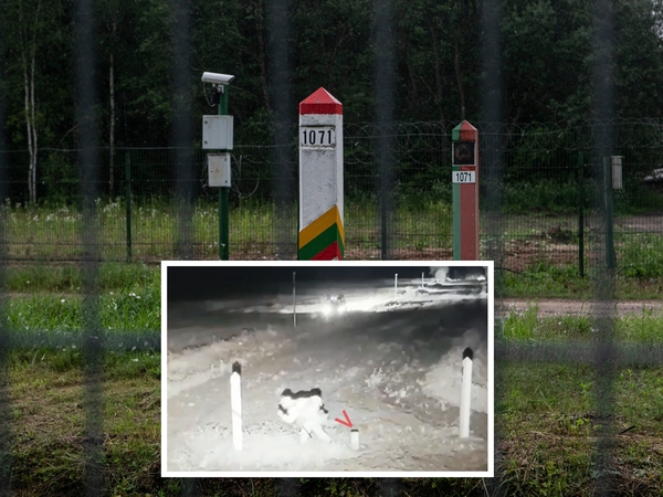 Kameros užfiksavo, kaip į Lietuvą įžengė Baltarusijos pasienietis