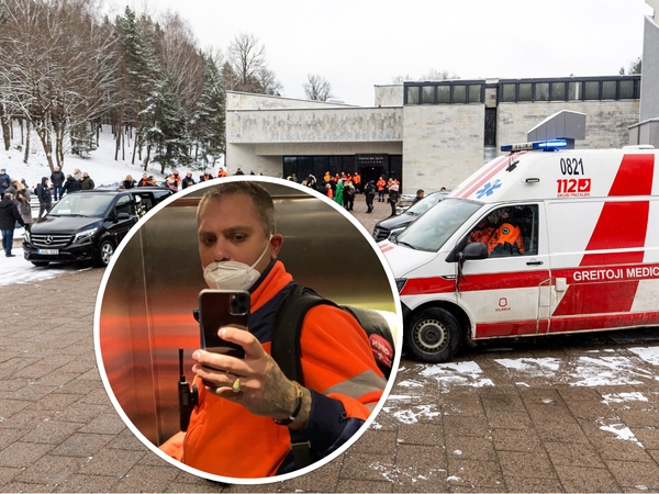 Kaukė greitųjų sirenos: medikai atidavė paskutinę pagarbą žuvusiam kolegai 