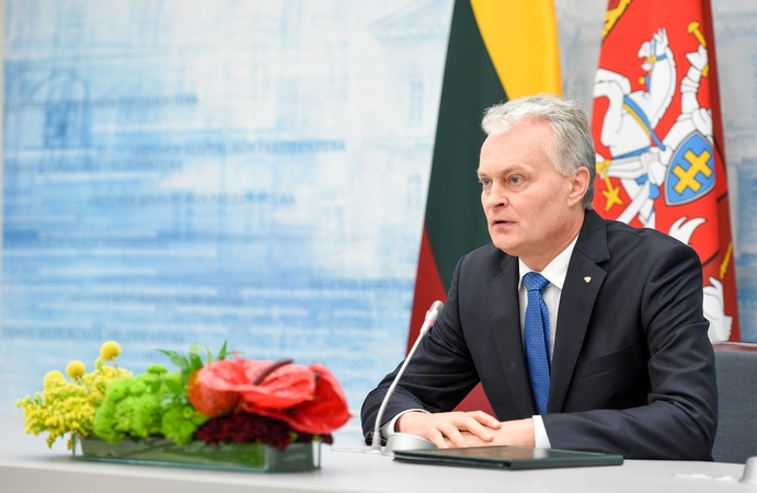 Prezidentas Gitanas Nausėda surengė spaudos konferenciją pirmųjų savo darbo metinių proga.
