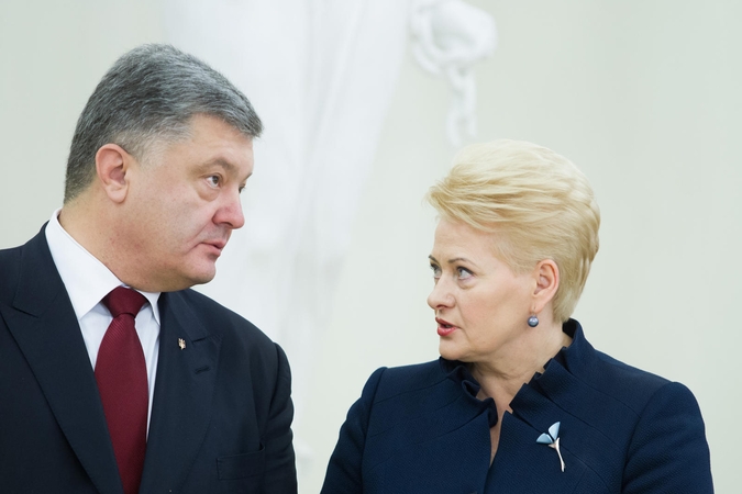 D. Grybauskaitei – Ukrainos vadovo padėka už tvirtą poziciją dėl Rusijos