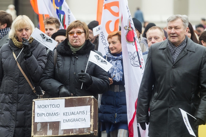 Mokytojų streikų rėmėjai: ar apie juos kalbėjo premjeras?
