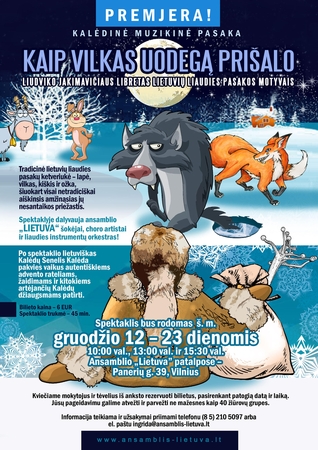 Ansamblis „Lietuva“ mažuosius žiūrovus pradžiugins kalėdine pasaka