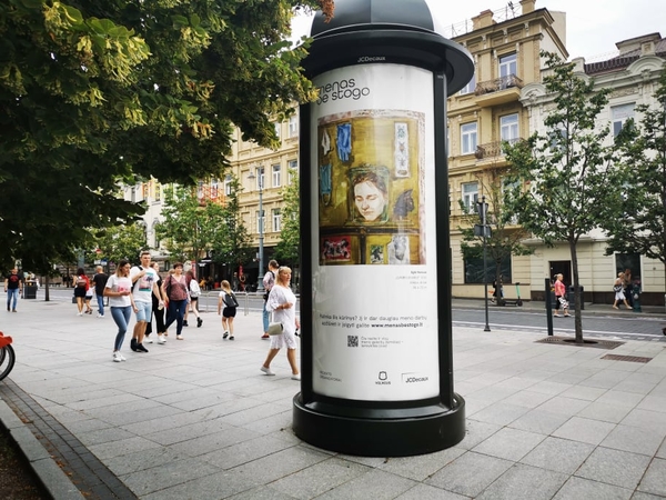 Vilniaus centras virto didele meno galerija po atviru dangumi