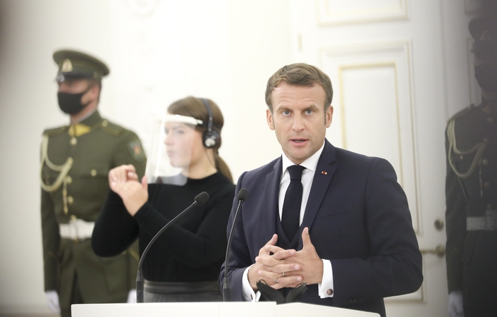 E. Macronas: krizė Baltarusijoje rodo, kad reikia stiprinti europinį suverenumą