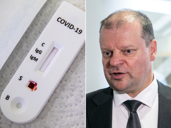 Premjeras dėl greitųjų testų pirkimo: visi sprendimai buvo reikalingi
