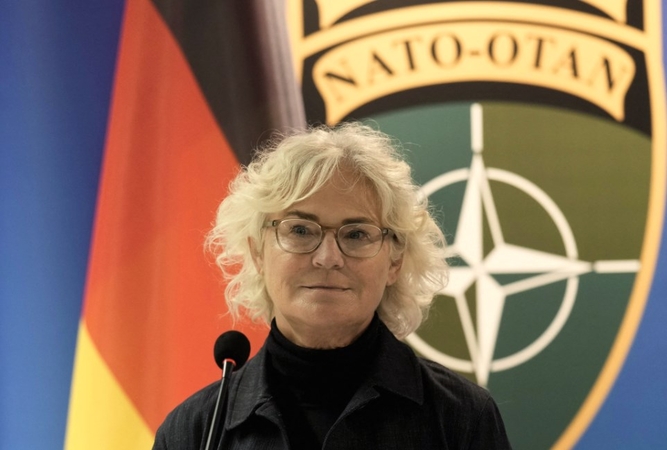 Lietuvoje viešinti Vokietijos ministrė: Rusija neturi jokios teisės nurodinėti NATO