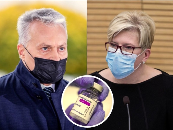 Patikslino prezidento ir premjerės skiepo laiką ir vietą: skiepysis „AstraZeneca“