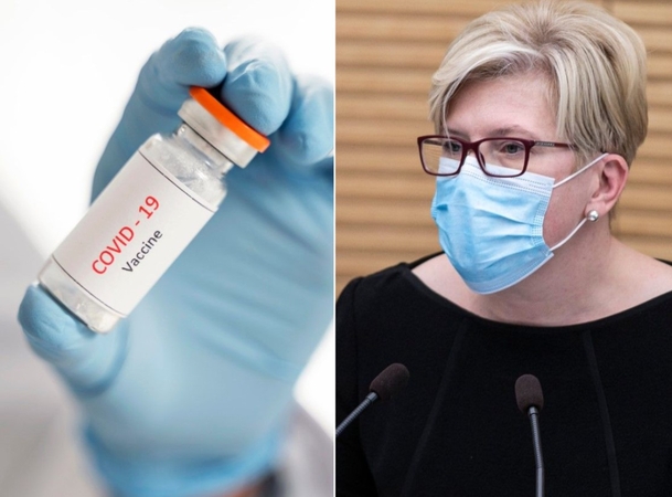 Premjerė įvardijo, kada tikimasi pradėti visuotinę vakcinaciją nuo COVID-19