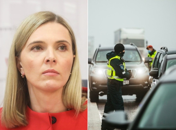 Prie kontrolės postų ilgėjant spūstims, ministrė prašo žmonių supratingumo