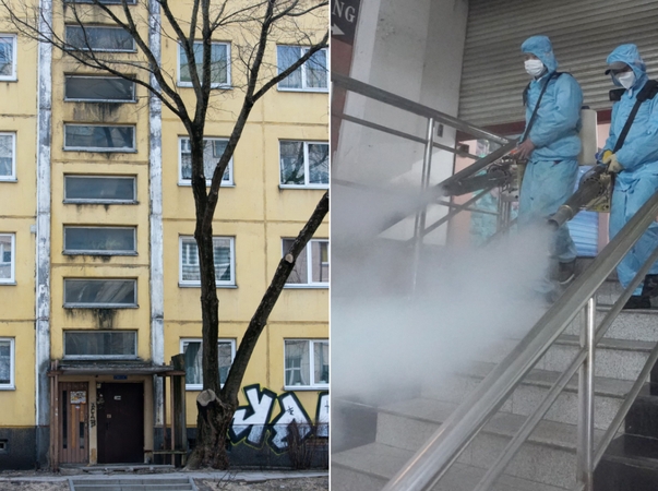 Vilniaus daugiabučiai nedezinfekuojami: negauna duomenų apie sergančius žmones