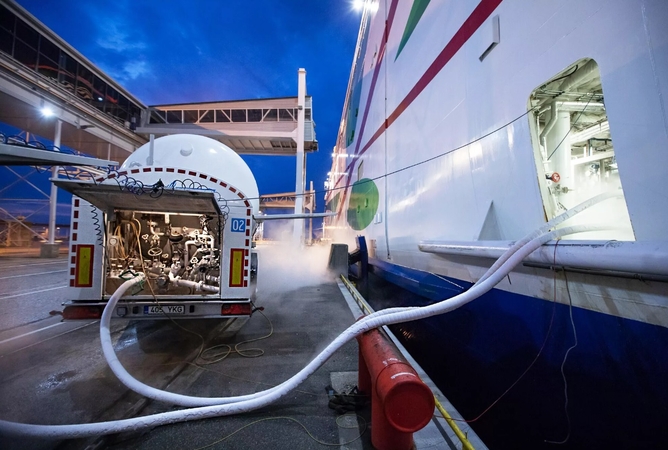 Situacija: Estijos „Tallink“ kompanijos laivų užpildymas LNG yra tarsi įrodymas, kad regione šis kuras populiaresnis nei vandenilis.
