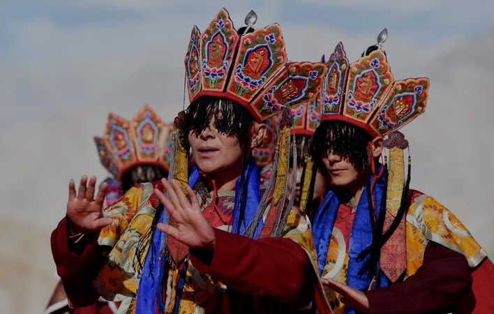 Himalajuose į retą budistų festivalį susirinko tūkstančiai žmonių