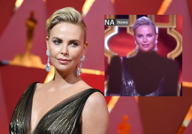 Irano televizija aprengė „nuogą“ Ch. Theron – cenzūravo jos iškirptę