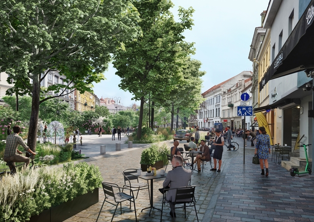 Vilniečių vertinimui bus pateiktas atnaujintas Vokiečių gatvės projektas