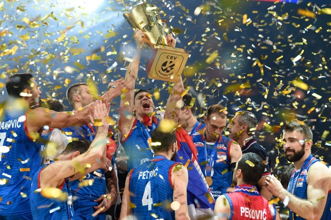 Serbijos tinklininkai trečią kartą tapo Europos čempionais
