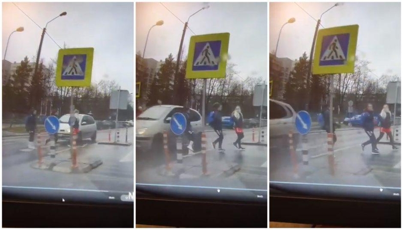 Per perėją einančių pėsčiųjų vos nesutraiškęs vairuotojas sulaukė atpildo