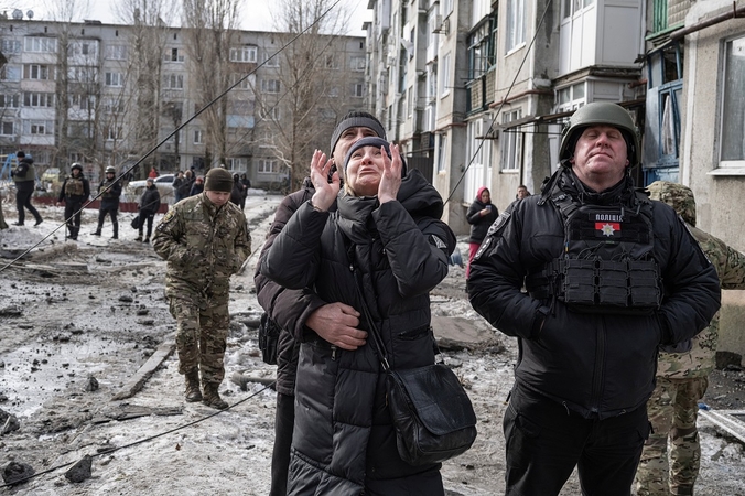 Rusų karių pajėgoms smogus Pokrovskui Donecko srityje žuvo žmogus, dar 12 sužeisti