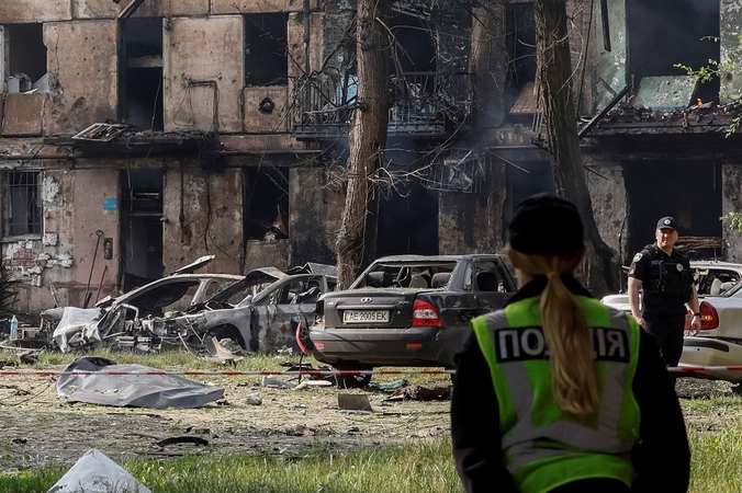 Rusijos oro antskrydžiai smogė Kryvyj Rihui centrinėje Ukrainoje: žuvo 11 žmonių