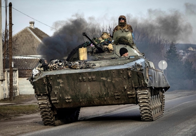 Pranešama, kad Rytų Ukrainos Rubižnės miesto meras perbėgo į separatistų pusę
