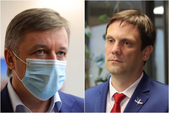 Ramūnas Karbauskis (kairėje) ir Tomas Tomilinas (dežinėje)