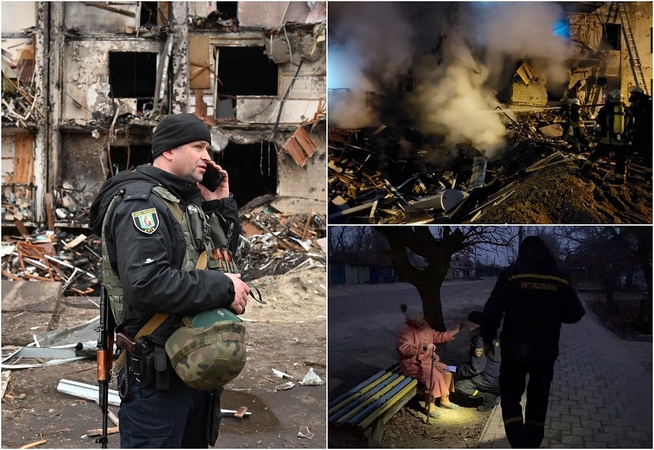 Ukrainos kariuomenė skelbia šalia sostinės kovojanti su rusų pajėgomis