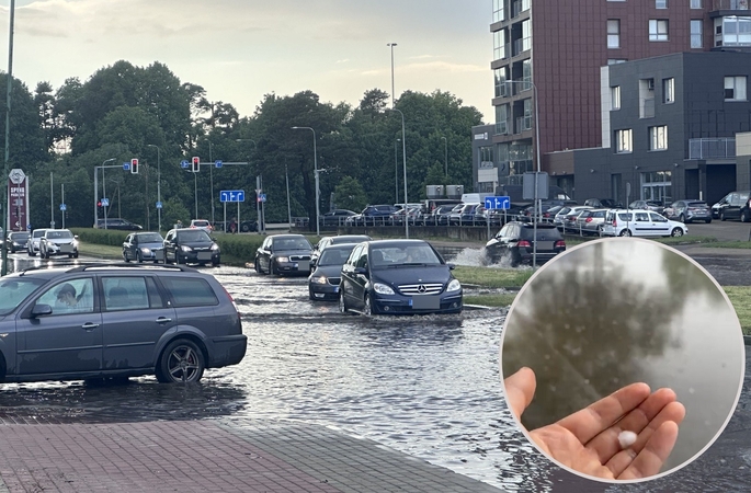 Išdaigos: klaipėdiečiai rinko ledukus, o namus pasiekė ir kiaurai šlapi.