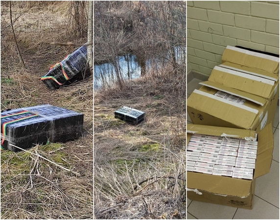  Ne tarnyboje buvęs pasienietis padėjo sulaikyti kontrabandinių cigarečių krovinį ir jo nešiką