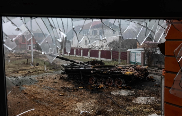 Kyjivas: Rusijos pajėgos „sparčiai traukiasi“ iš Ukrainos šiaurinių sričių