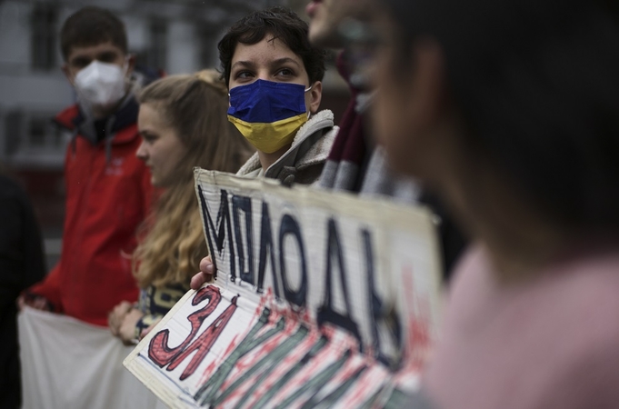 Rusijos miestuose vyko protestai prieš karą Ukrainoje