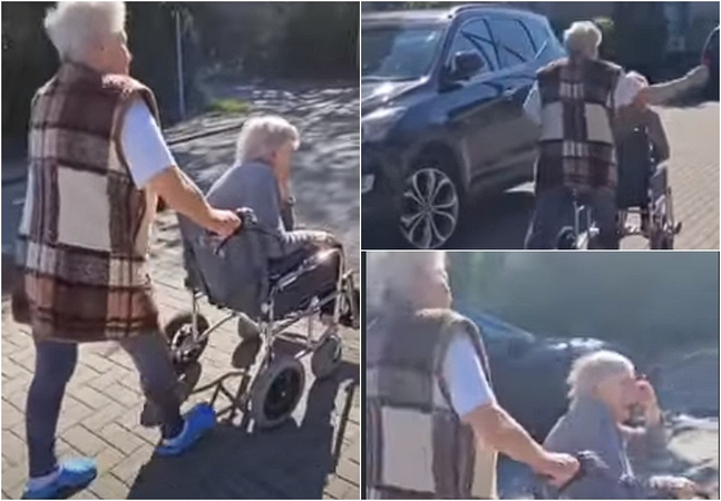 Siaubas: gatvėje moteris talžė neįgalią senolę