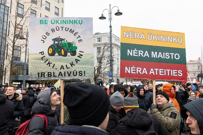 Ūkininkai prašo leidimo pratęsti protestą Vilniuje