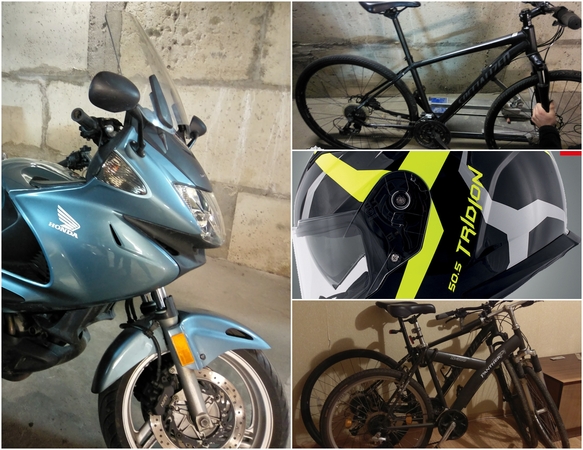 Prašo pagalbos: iš garažo Vilniuje pavogtas motociklas, dviračiai, ratai ir šalmai