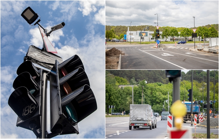 Vairuotojai įširdo dėl naujo šviesoforo: per piką ir taip buvo blogai, o dabar – neįmanoma!