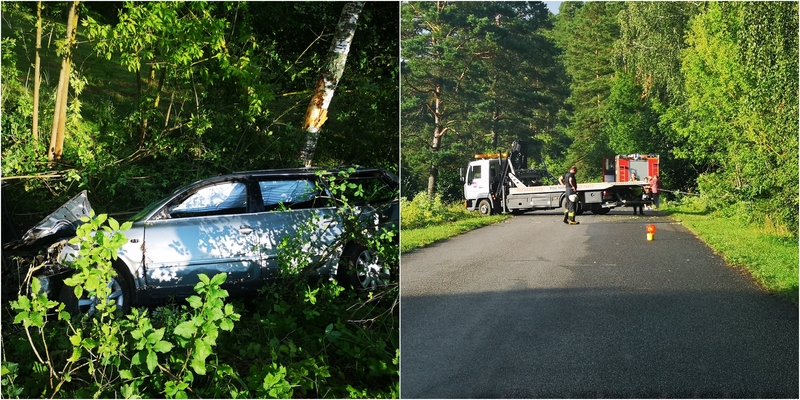 Jonavos rajone į griovį nuvažiavo lengvasis automobilis