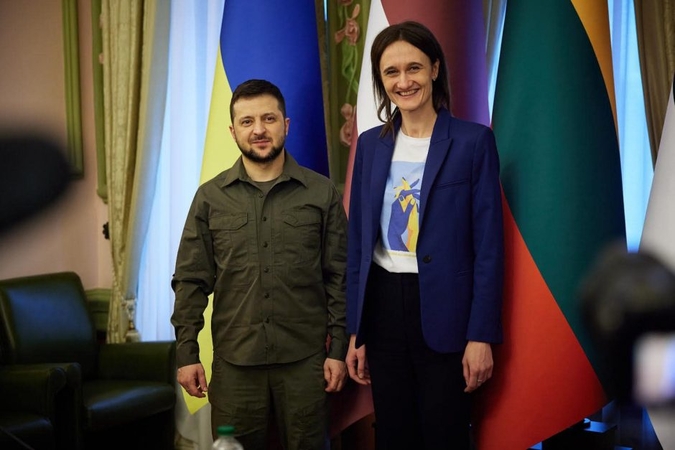 Volodymyras Zelenskis ir Viktorija Čmilytė-Nielsen