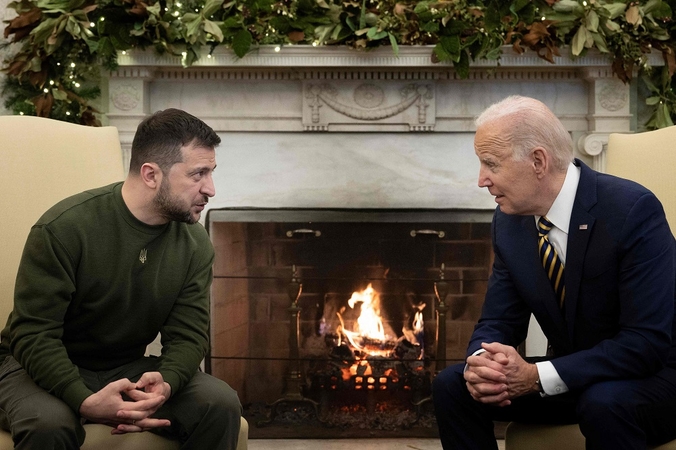Volodymyras Zelenskis ir Joe Bidenas