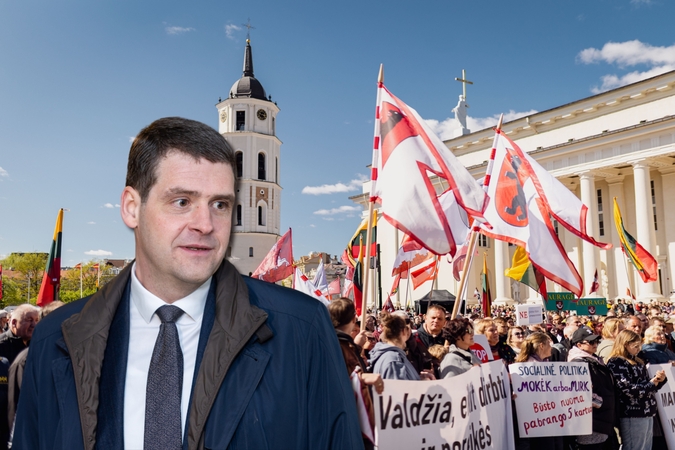 Protestuotojai Vilniuje nušvilpė nepasirodžiusį Žemaitaitį: ir vėl apgavo!