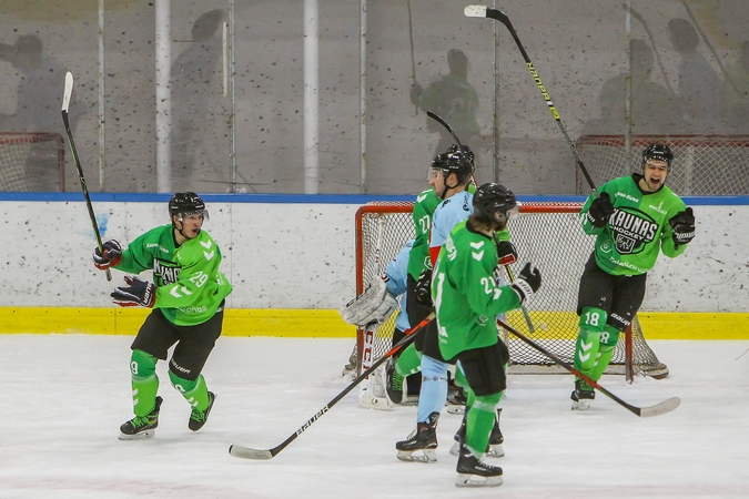 Rungtynių pabaigoje išsigelbėjęs „Kaunas Hockey“ per pratęsimą įveikė „Energiją-GV“