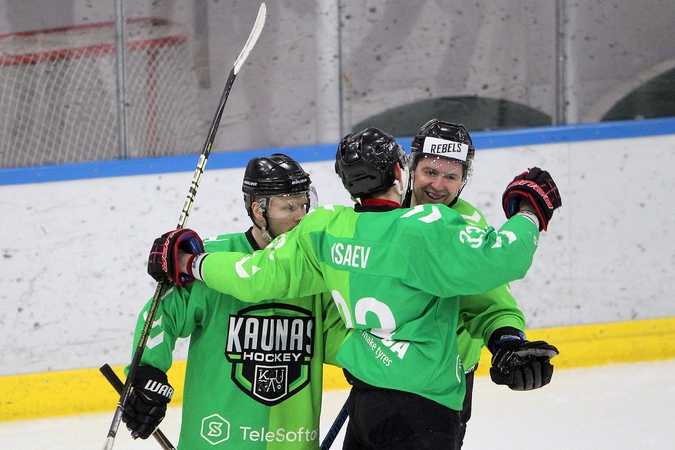 Septinta pergalė iš eilės: „Kaunas Hockey“ ekipa įveikė „Geležinį Vilką“