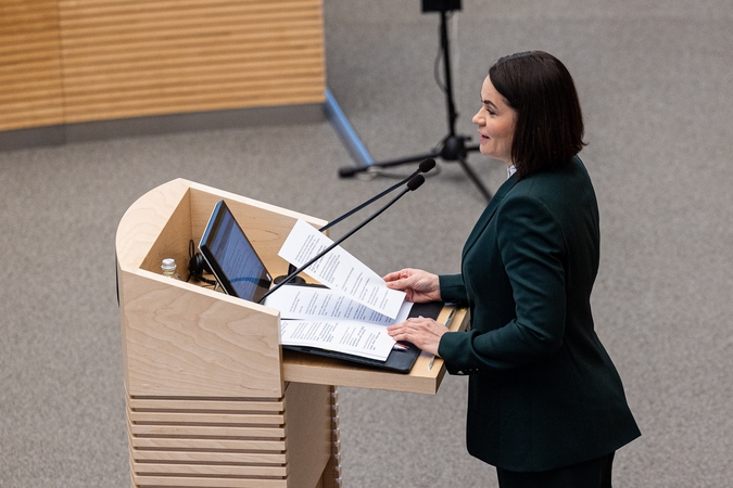 Cichanouskaja: prašome jūsų nekurti geležinės uždangos