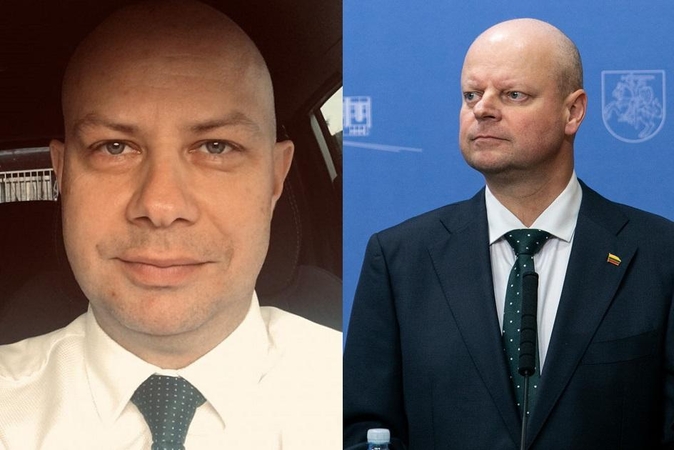 Aurelijus Veryga (kairėje) ir Saulius Skvernelis