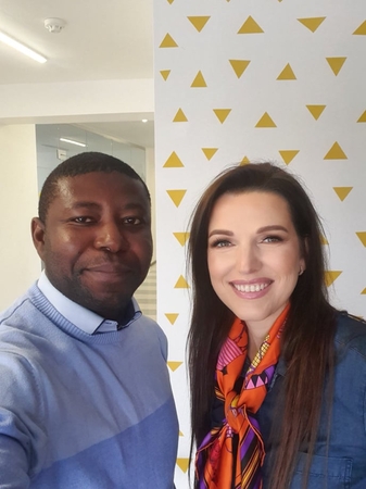  Eugene Terungwa Agoh ir laidos vedėja Kristina Rimienė 