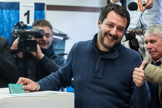  „Lega Nord“ lyderis Matteo Salvini