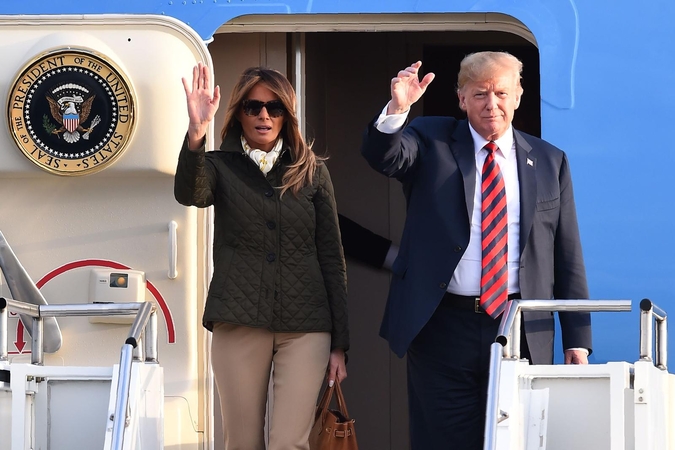 Donaldas Trumpas su žmona Melanie