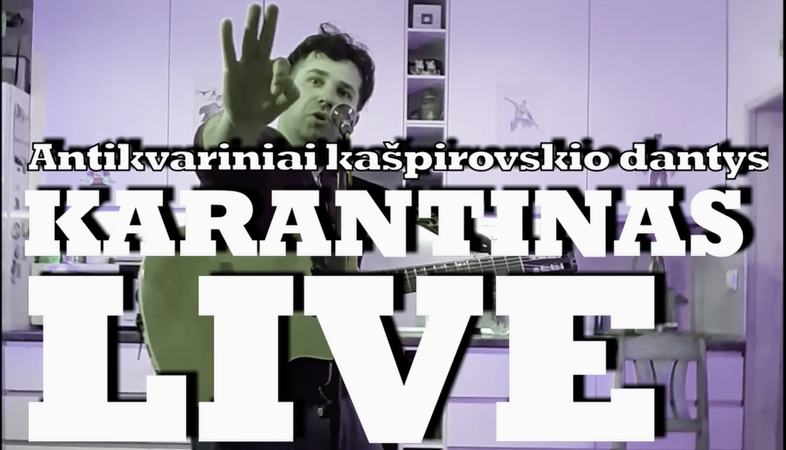 „Antikvarinių Kašpirovskio dantų“ karantino koncerte – šešios scenos ir putų šou