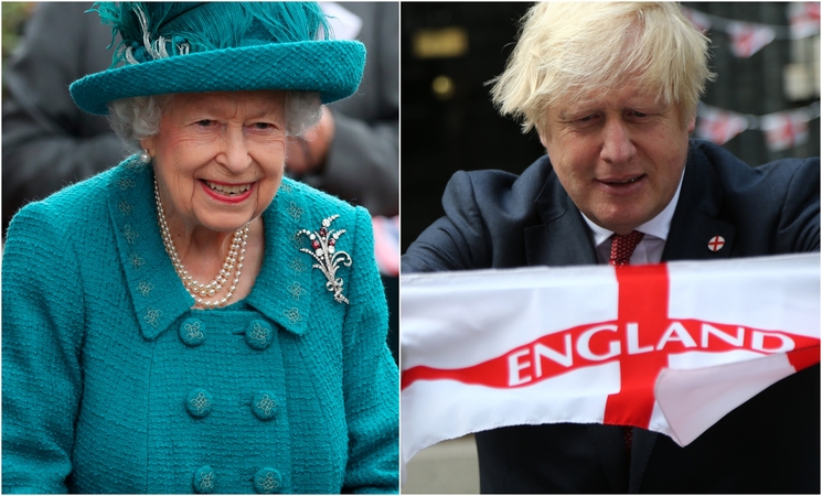 Karalienė Elizabeth II ir Borisas Johnsonas